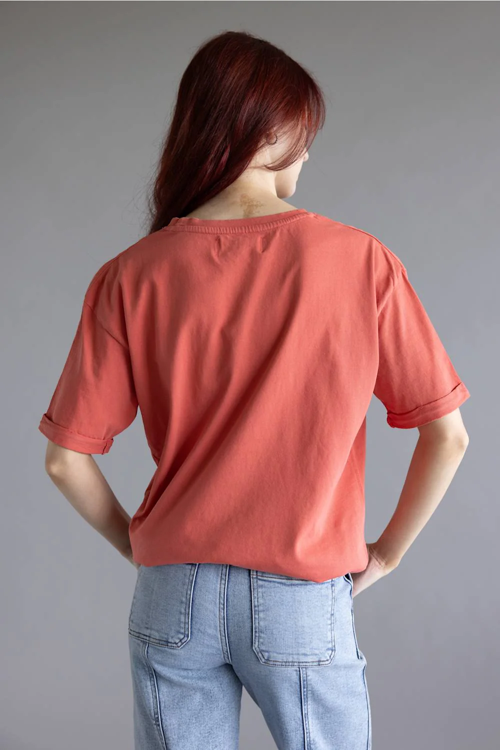 C&C California Melissa Embroidered Flag Dog T-Shirt for Women in Cranberry | 89A03008-CRAN - Image 4