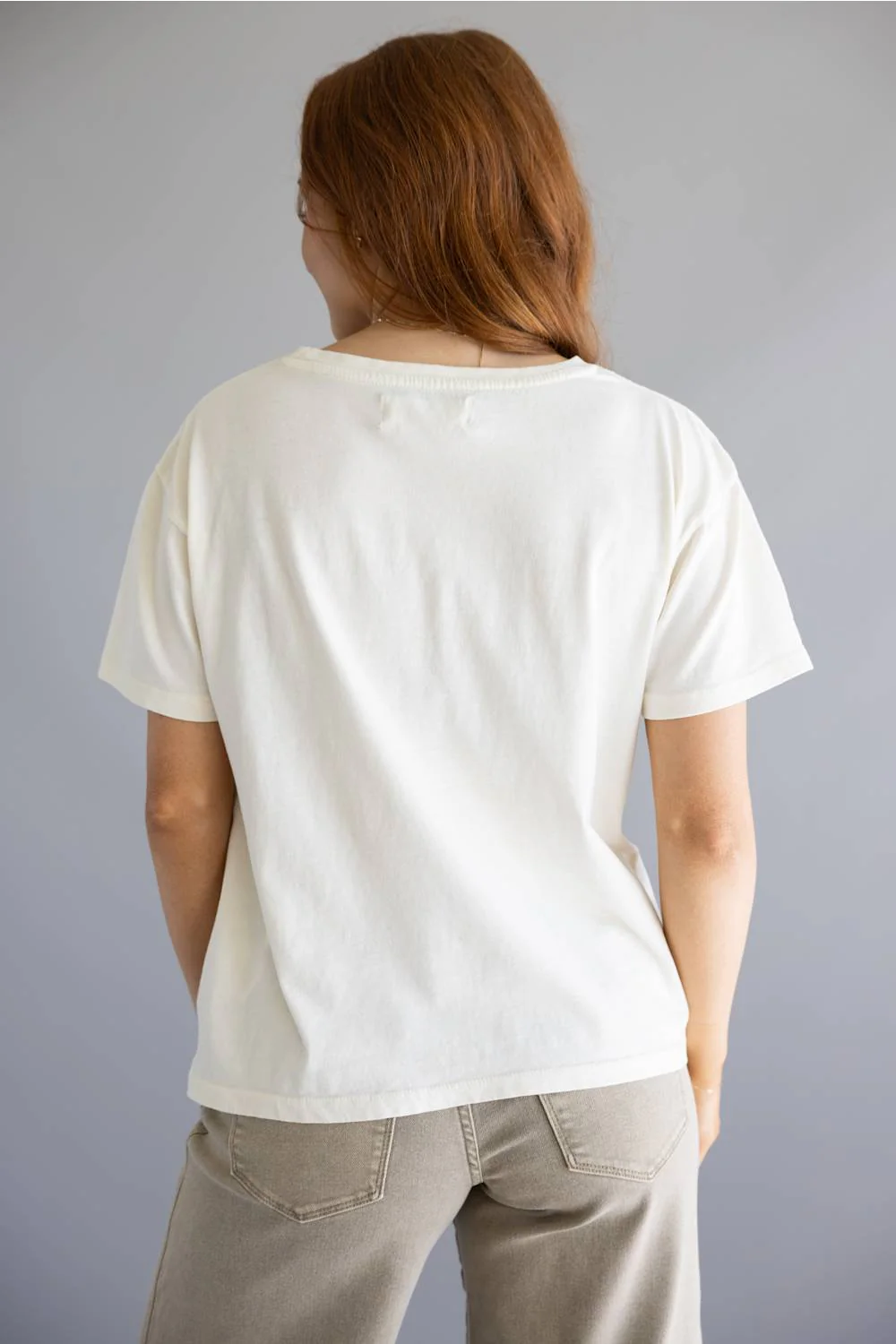 C&C California Toni Fruits Boxy Crew Tee for Women in Antique White | 89A02892-ANTWHITE - Image 4