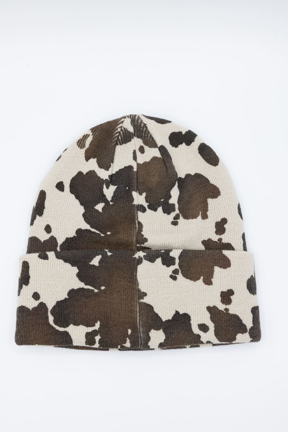 C.C. Cow Pattern Beanie for Women in Brown | HTC0125COW - Image 5