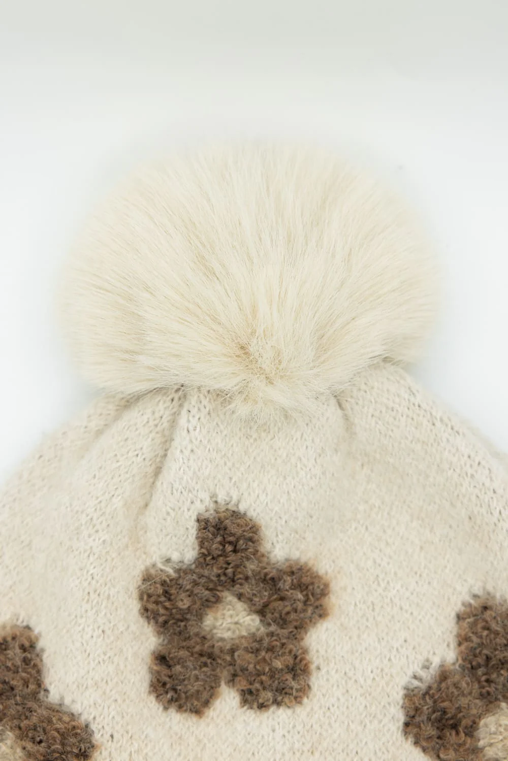 C.C. Daisy Pom Beanie for Women in Heather Beige | HTC0079-HBEIGE - Image 5