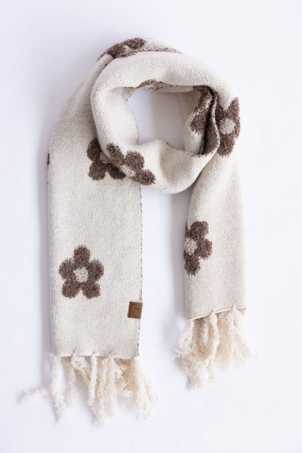 C.C. Daisy Scarf for Women in Heather Beige | SFC0079-HBEIGE - Image 2