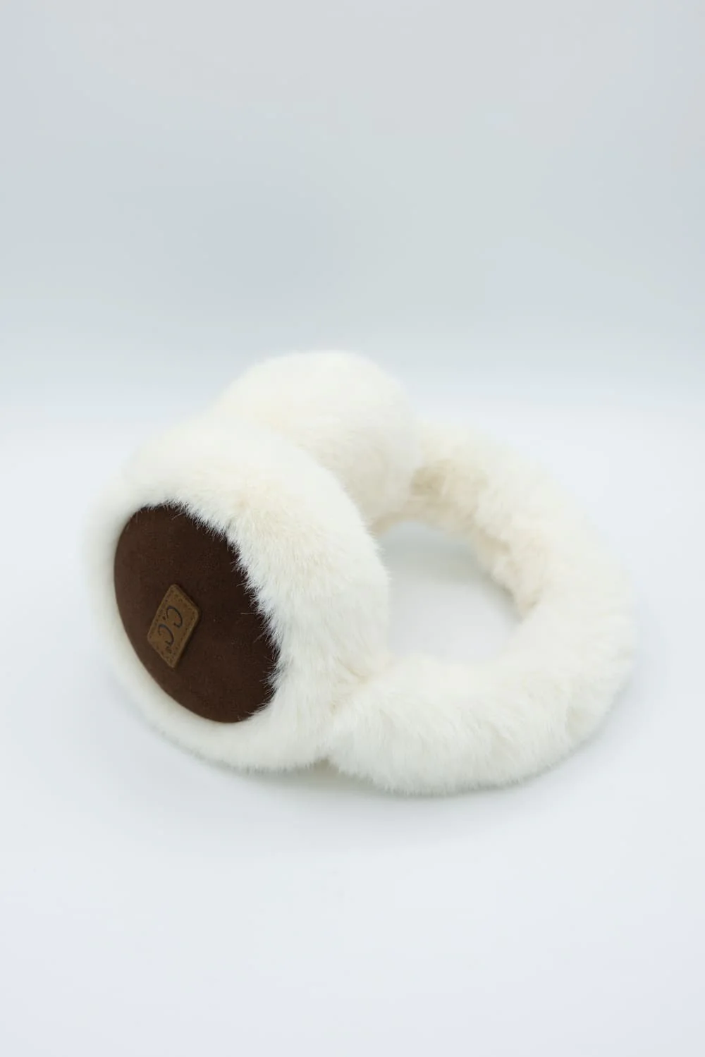 C.C. Faux Fur Earmuffs for Women in Ivory | EMS4491CML-IVY - Image 2