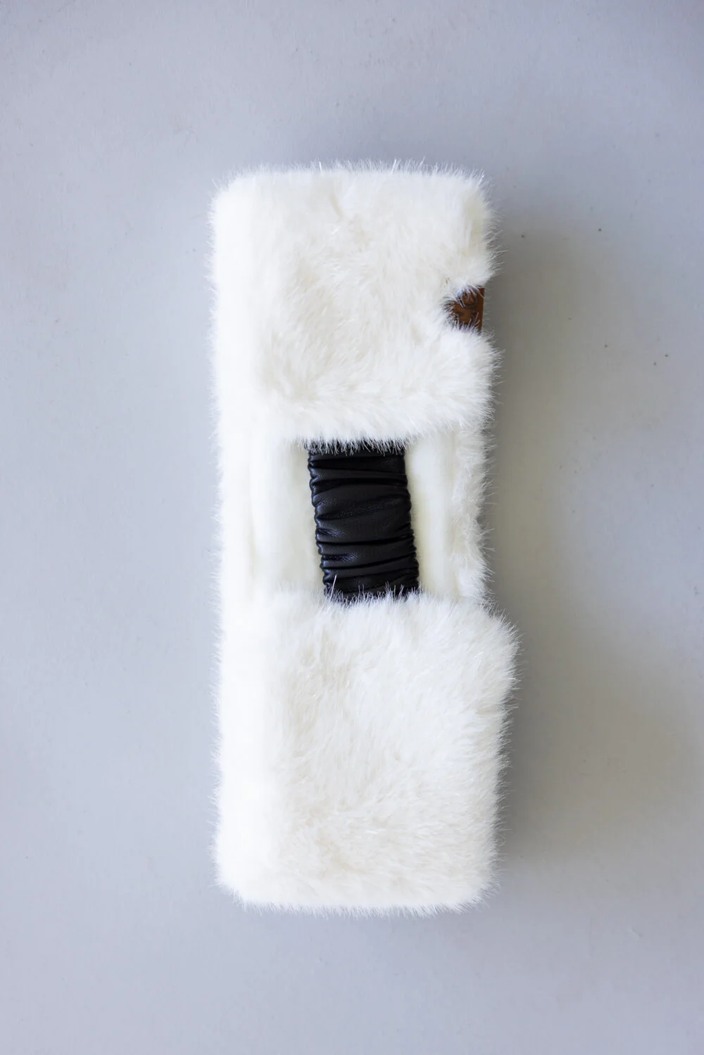 C.C. Glitter Fur Headwrap for Women in Ivory | HWE0169IVY - Image 2