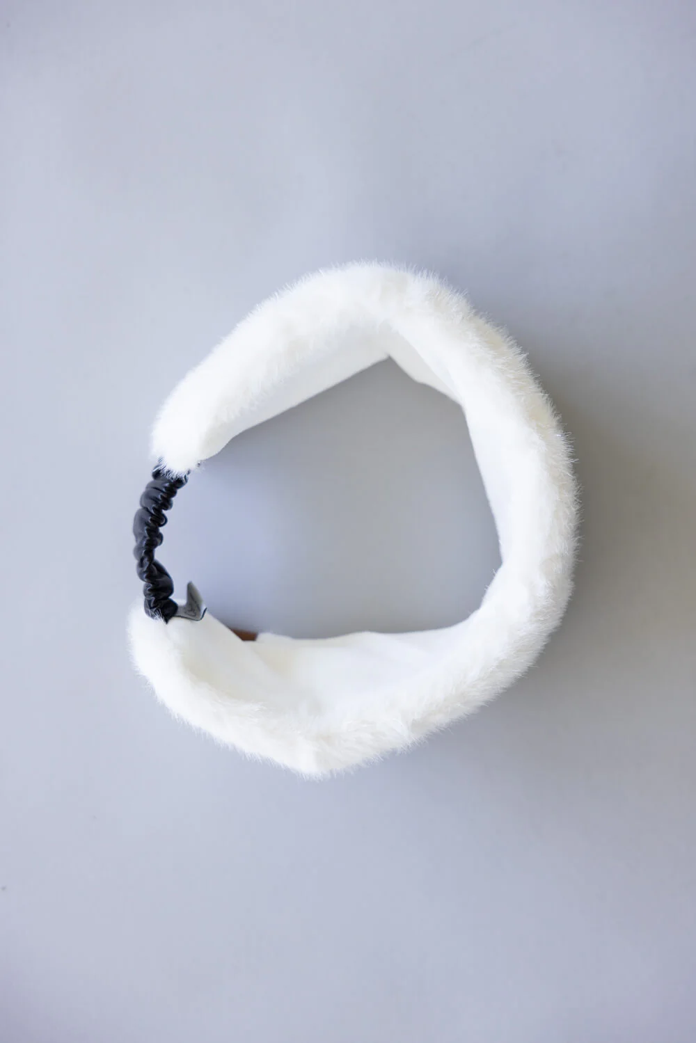 C.C. Glitter Fur Headwrap for Women in Ivory | HWE0169IVY - Image 3