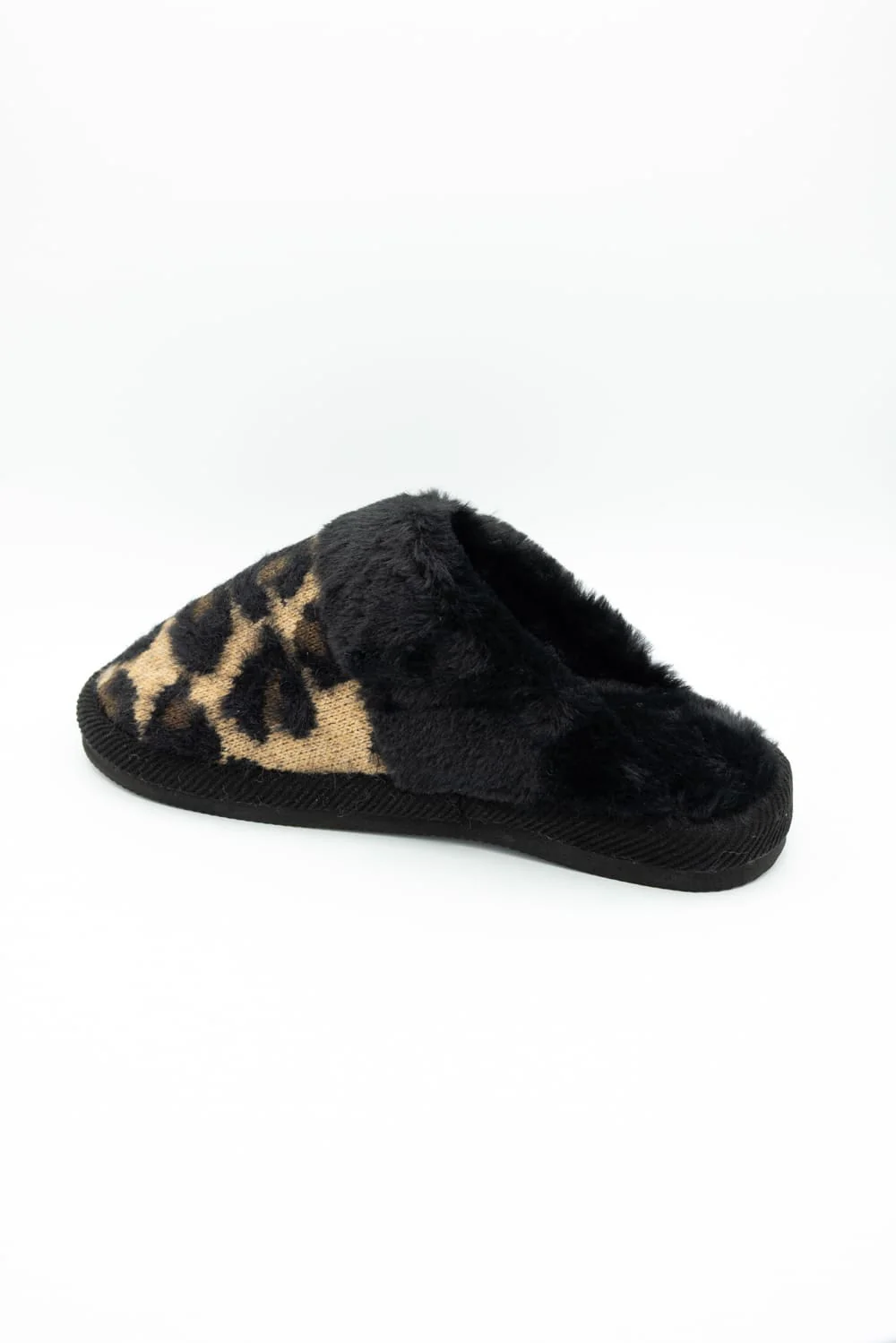 C.C. Leopard Print Slippers for Women in Black | SPE2061-LATTE - Image 4