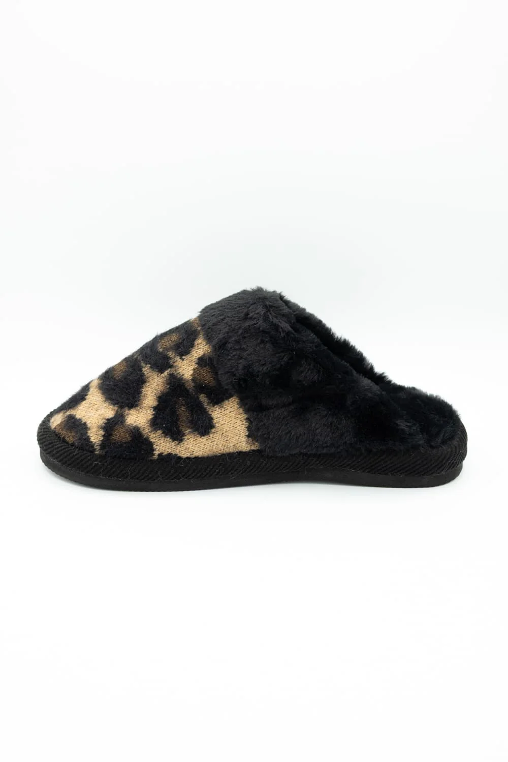 C.C. Leopard Print Slippers for Women in Black | SPE2061-LATTE - Image 5