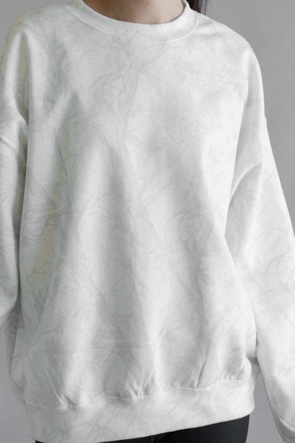 Camo Crewneck for Women in White | T1965-WHITECAMO - Image 2