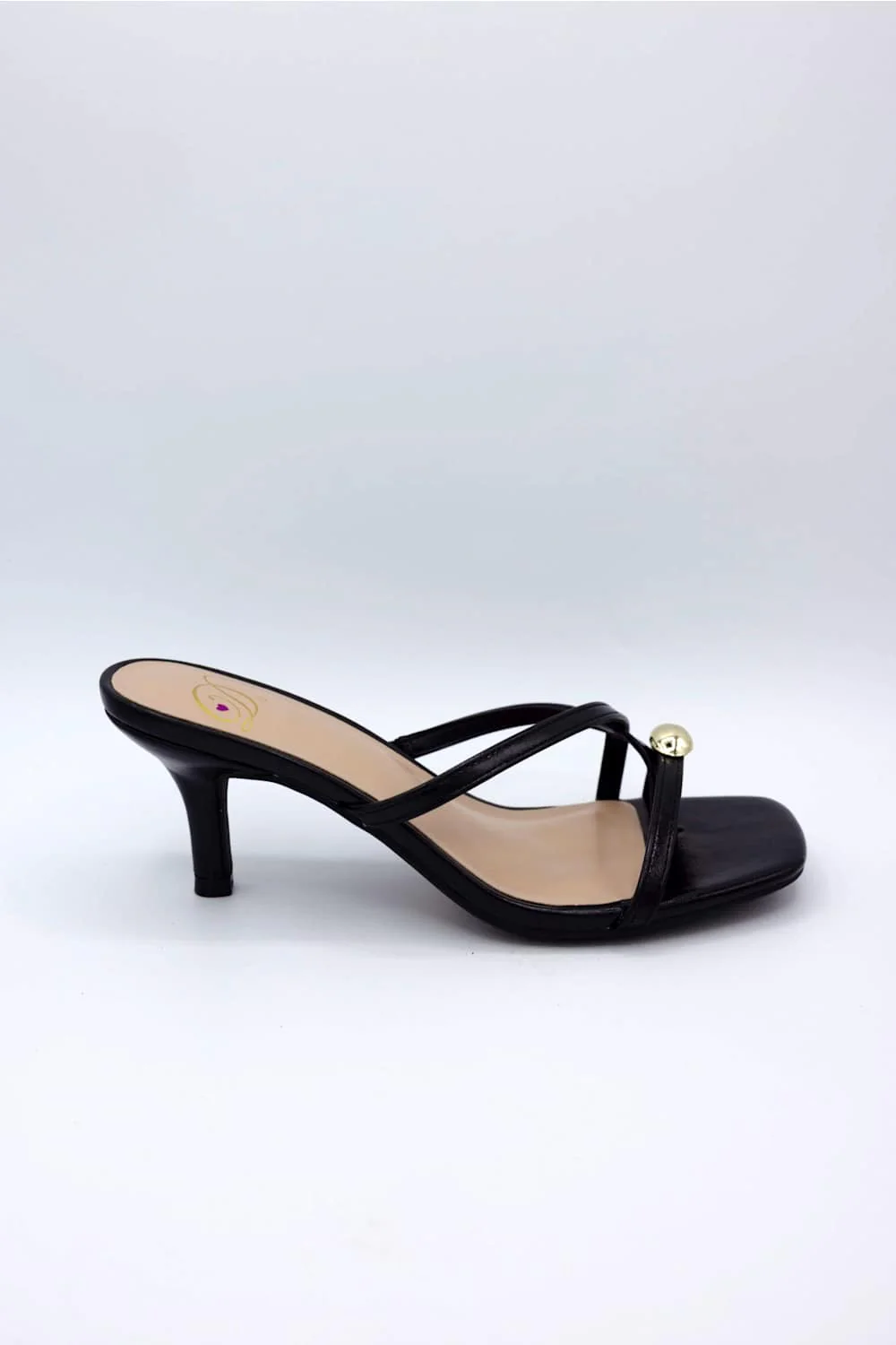My Delicious Cane Kitten Heels for Women in Black  | CANE-BLACK - Image 2