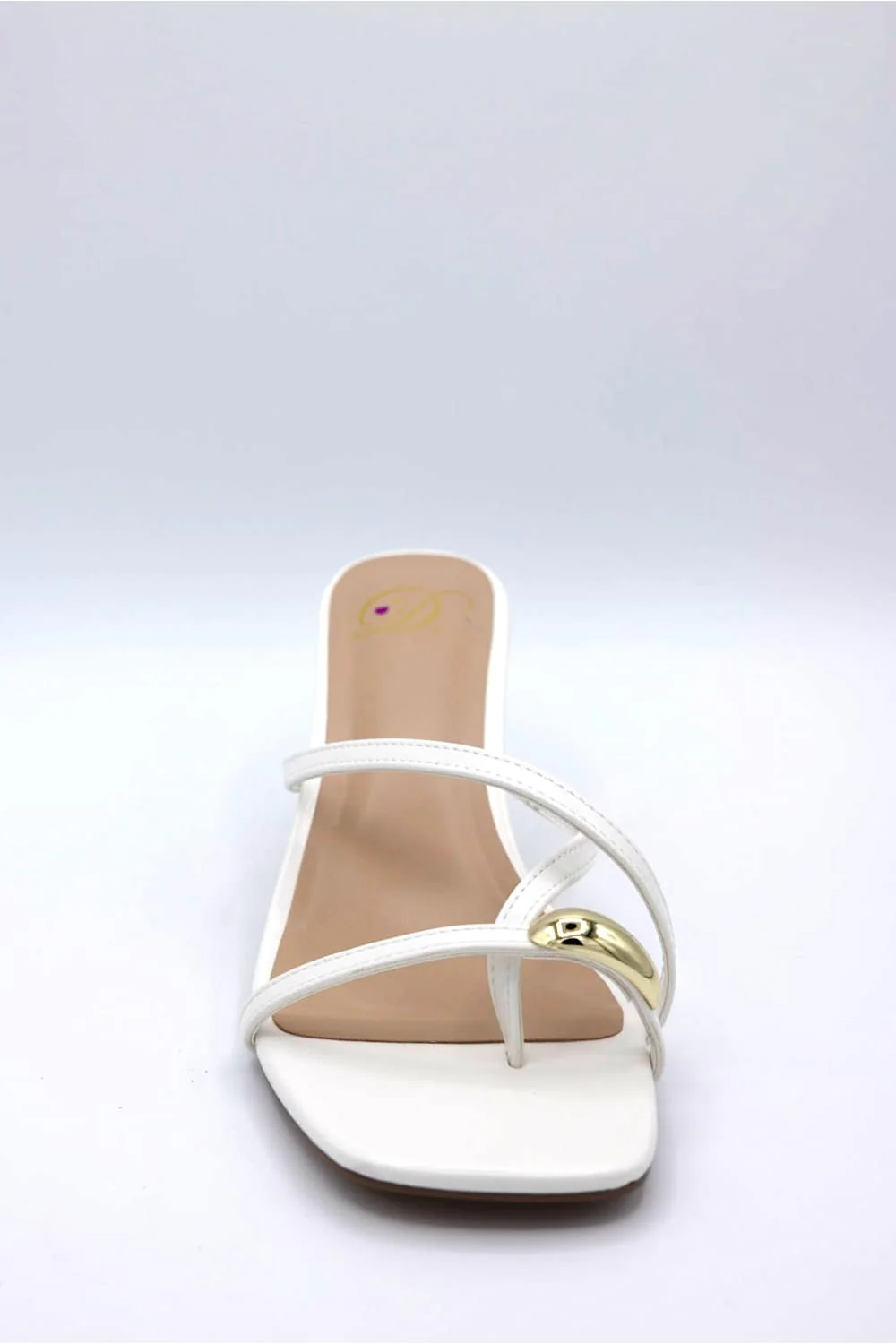 My Delicious Cane Kitten Heels for Women in White | CANE-WHITE - Image 3