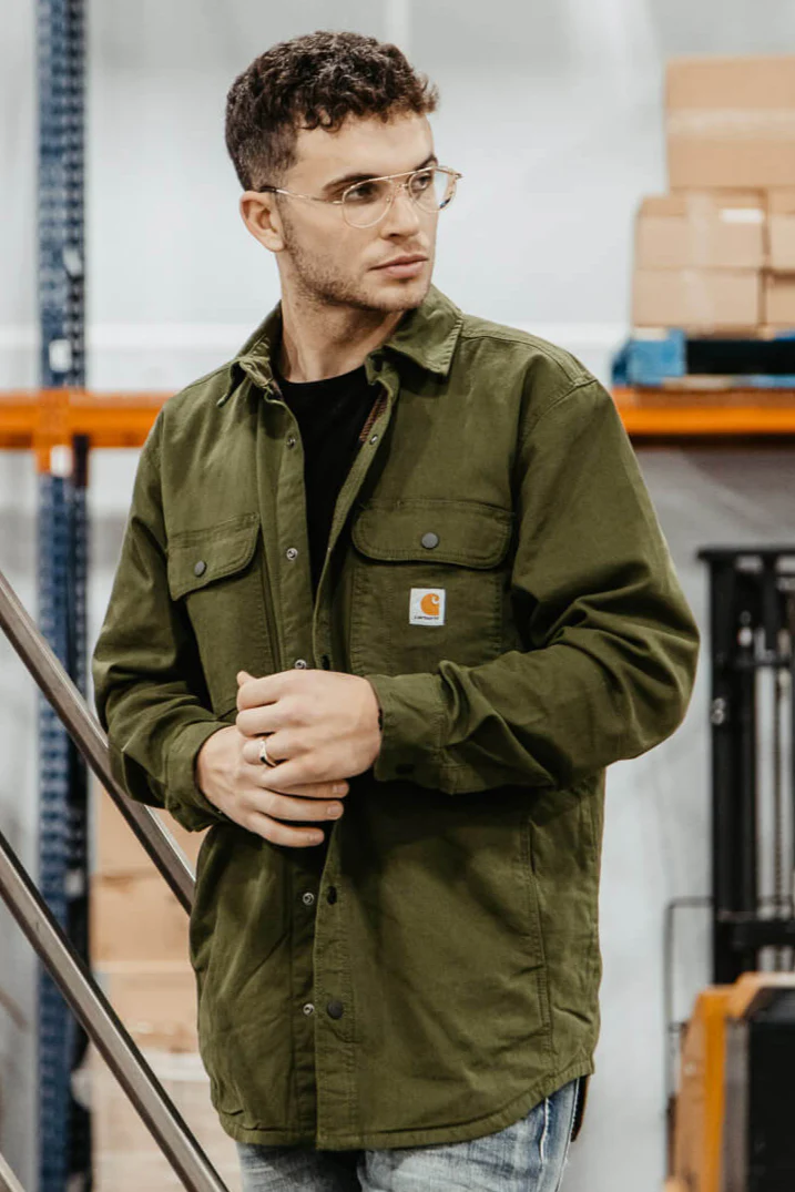 Carhartt Canvas Fleece Lined Shirt Jacket for Men - Image 2