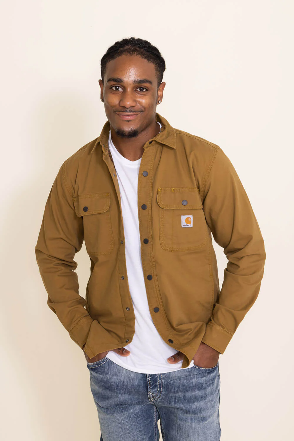 Carhartt Canvas Fleece Lined Shirt Jacket for Men - Image 3