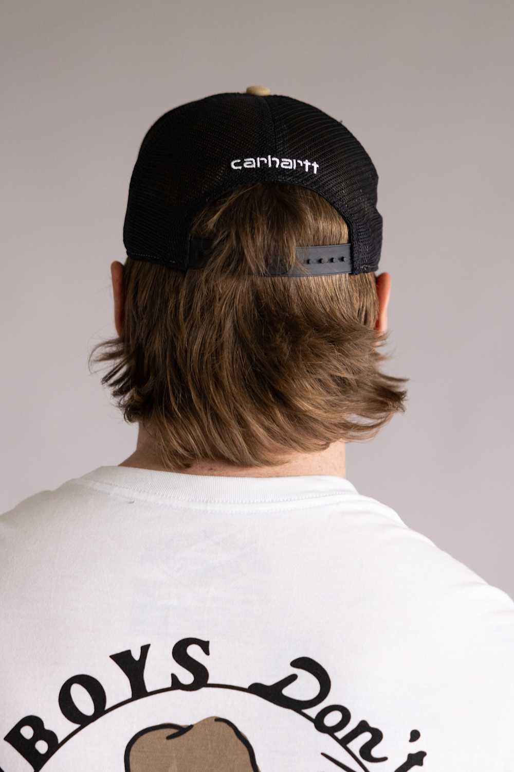 Carhartt Canvas Patch Trucker Hat in Khaki | 107336-DKH-KHAKI - Image 2