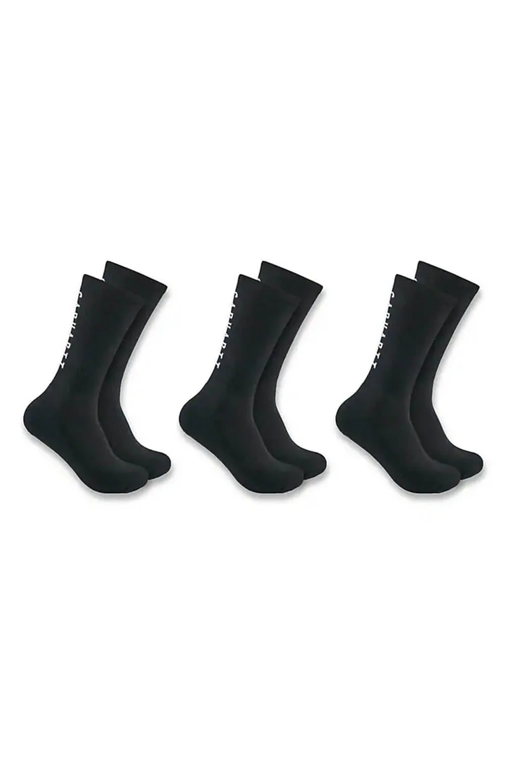 Carhartt Force Midweight Logo 3 Pack Crew Socks for Men - Image 2