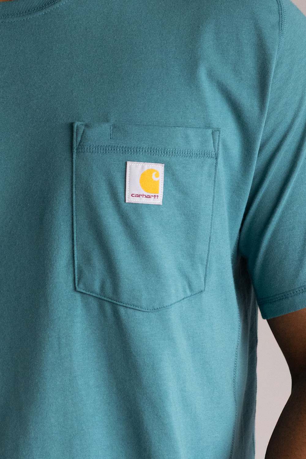 Carhartt Force Pocket T-Shirt for Men in Dark Teal | 106652-G03-DKTEAL - Image 2