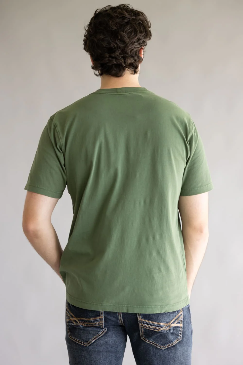 Carhartt Garment Dye Pocket T-Shirt for Men in Oakleaf | 106252-GL9 GREEN - Image 2