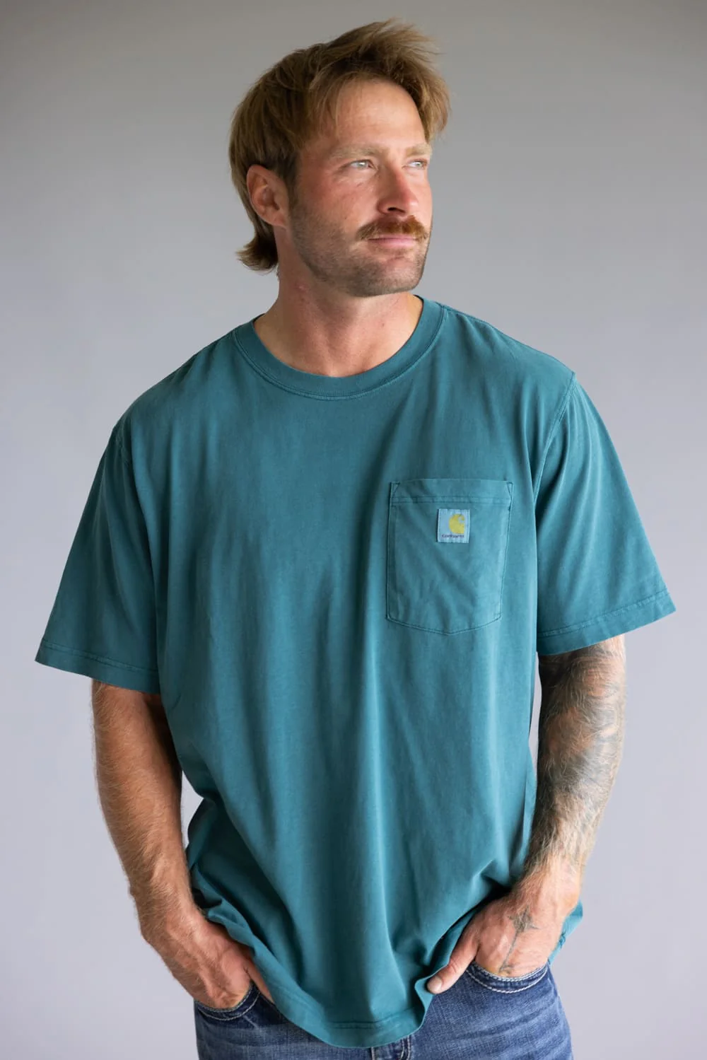 Carhartt Garment Dyed Pocket T-Shirt for Men - Image 3