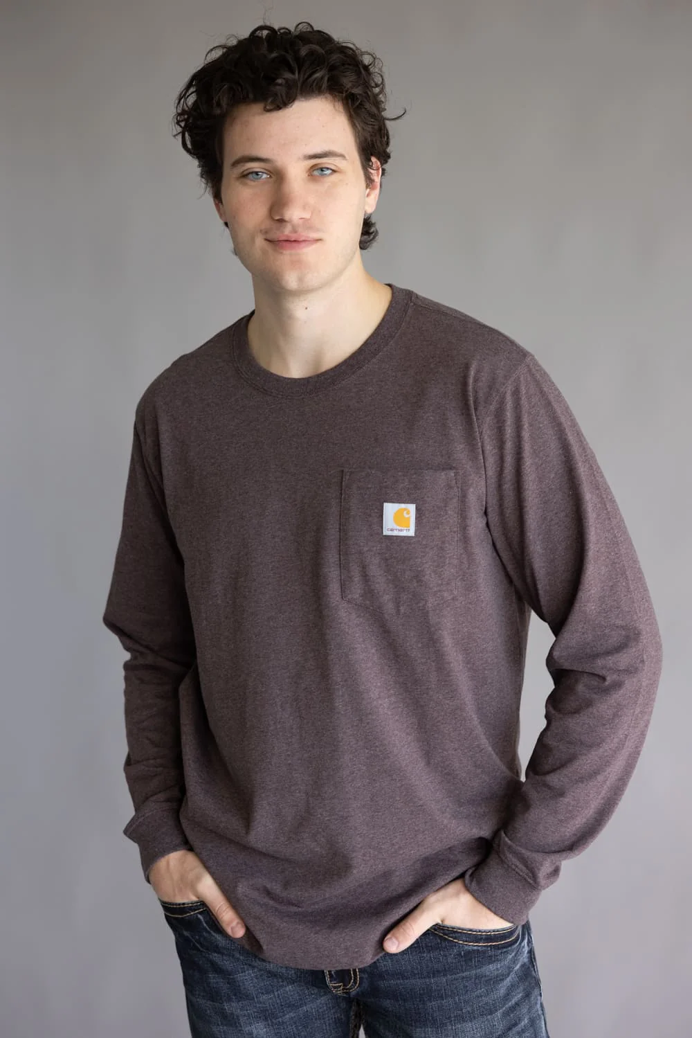 Carhartt Heavyweight Pocket C Graphic T-Shirt for Men in Dark Sepia | 107036-BB4 SEPIA - Image 2