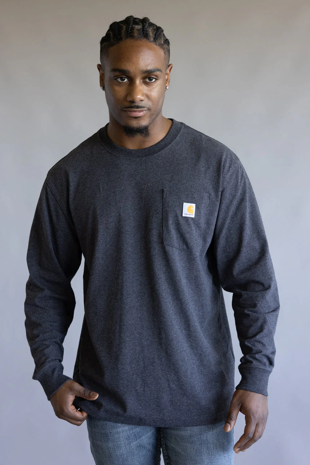 Carhartt Heavyweight Pocket Deer T-Shirt for Men in Carbon | 107041-CRH - Image 2