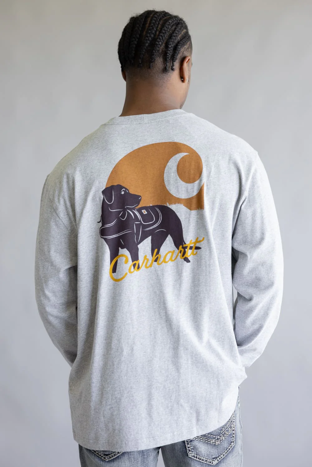 Carhartt Heavyweight Pocket Dog T-Shirt for Men in Gray | 107042-HGY GRAY - Image 3