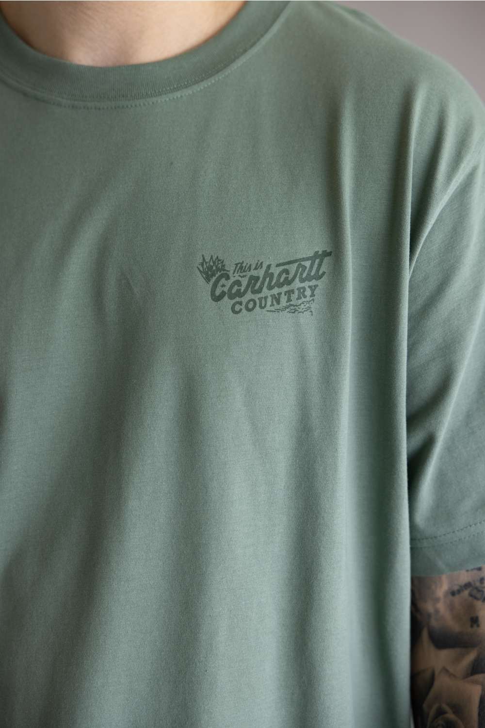Carhartt Irvine Relaxed Country T-Shirt for Men in Green Slate | 107291-GN7-GREENSLATE - Image 4