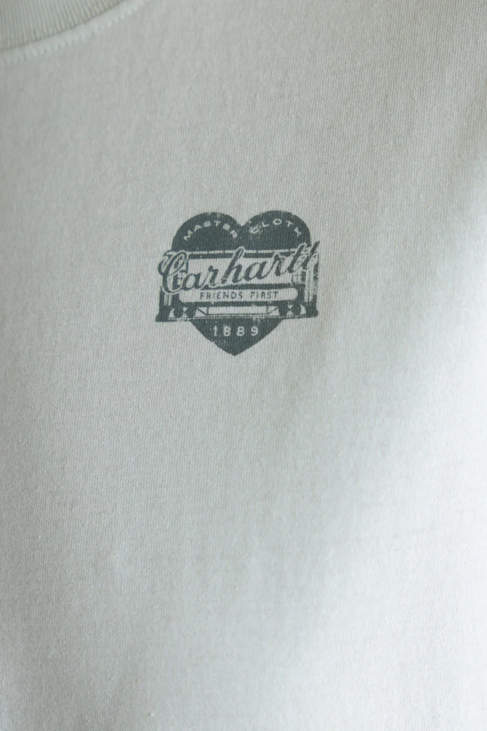 Carhartt Irvine Relaxed Heritage Heart T-Shirt for Women in Smoked Teal | 107534-GN8 - Image 3