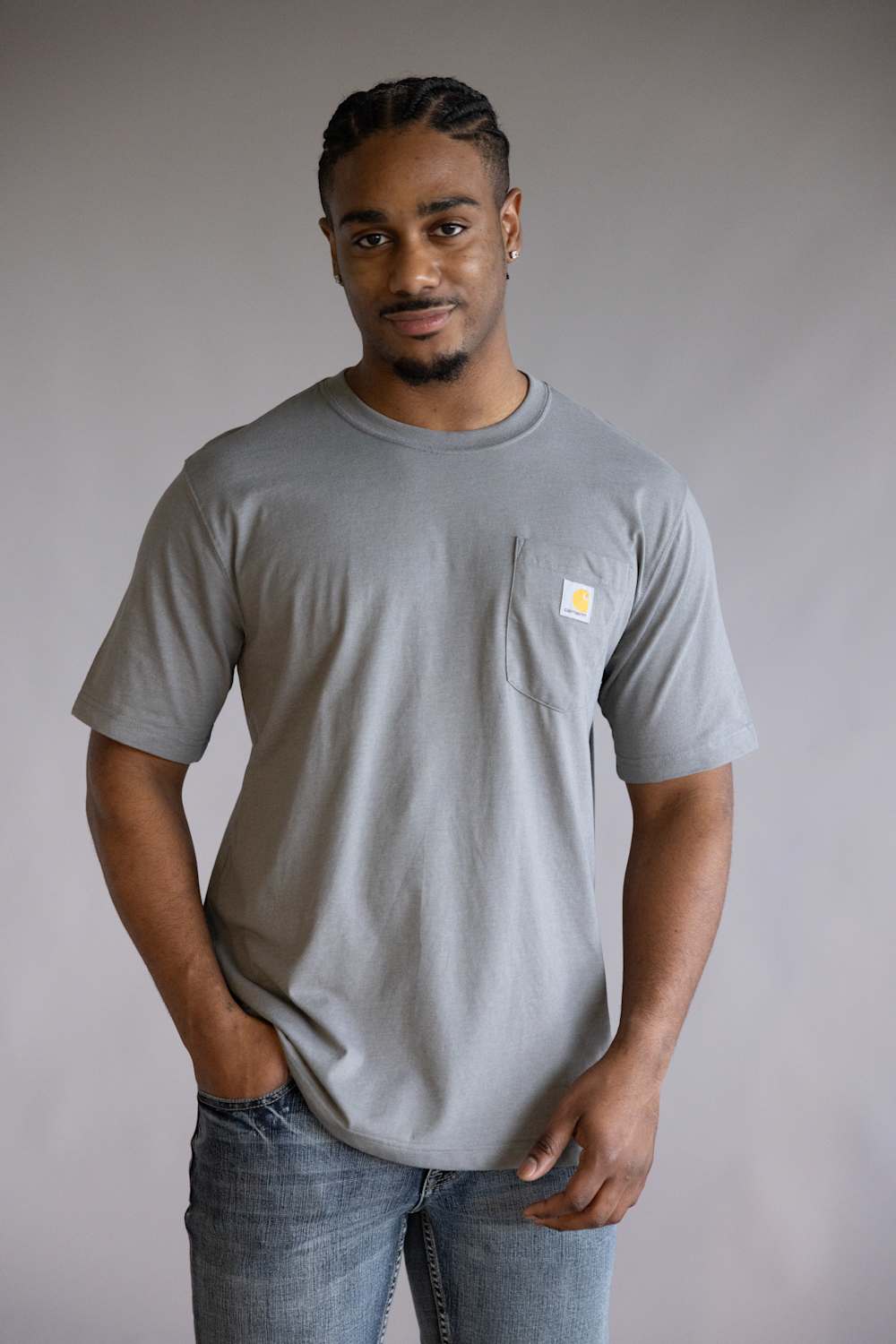 Carhartt Irvine Relaxed Outlast T-Shirt for Men | 107297-E87-ASH - Image 2