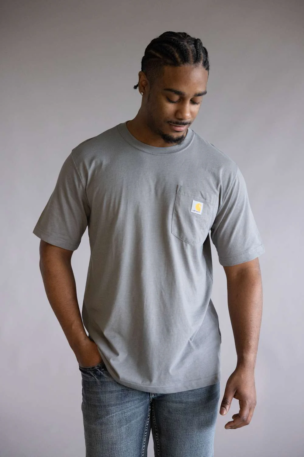 Carhartt Irvine Relaxed Outlast T-Shirt for Men | 107297-E87-ASH - Image 4