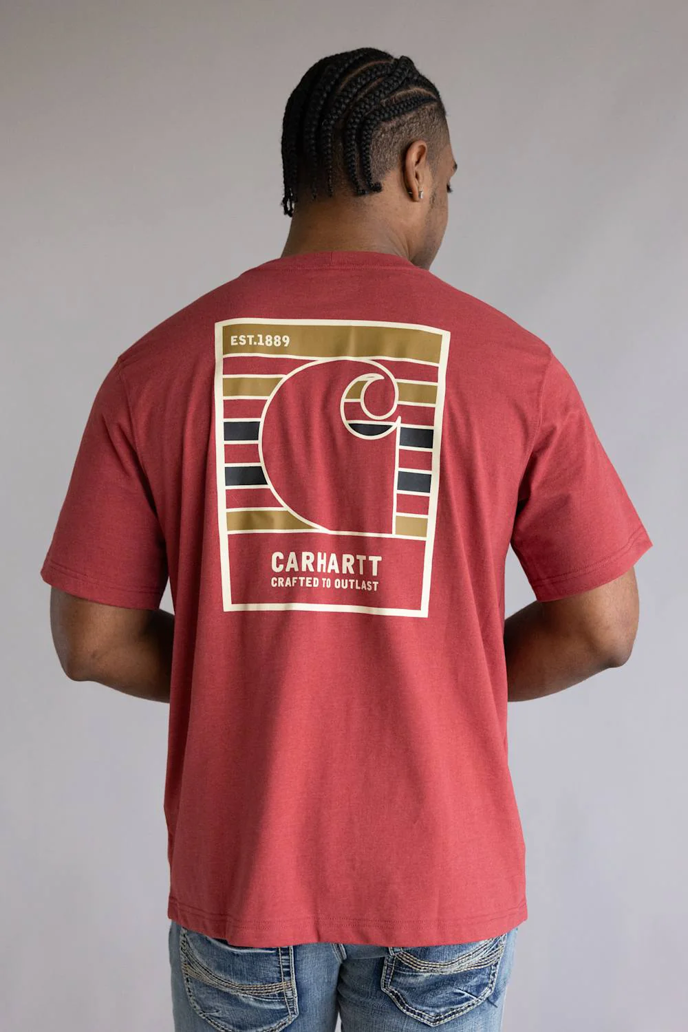 Carhartt Irvine Relaxed Outlast T-Shirt for Men in Amber | 107297-RE4-AMBER - Image 4