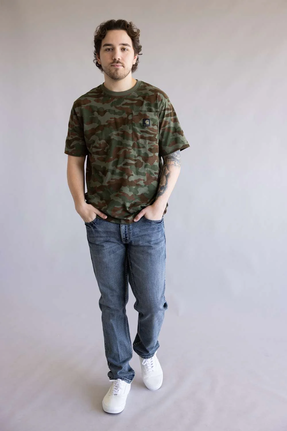 Carhartt Irvine Relaxed T-Shirt for Men in Camo | 107298-GP5-ARMYCAMO - Image 4