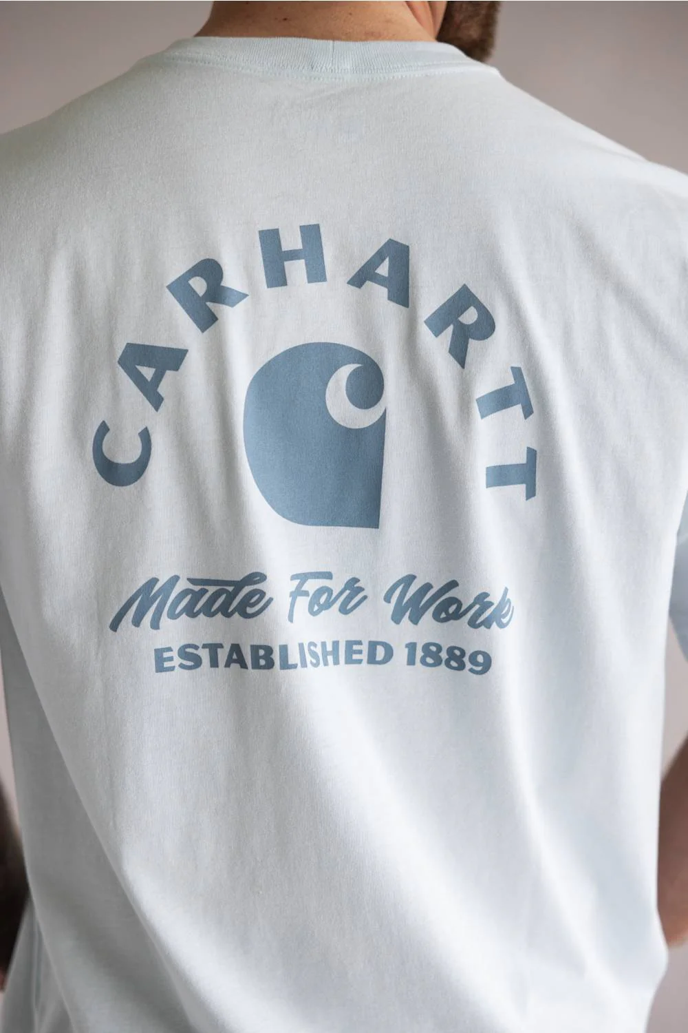 Carhartt Irvine Relaxed Work T-Shirt for Men in Fog | 107317-HN6-FOG - Image 3