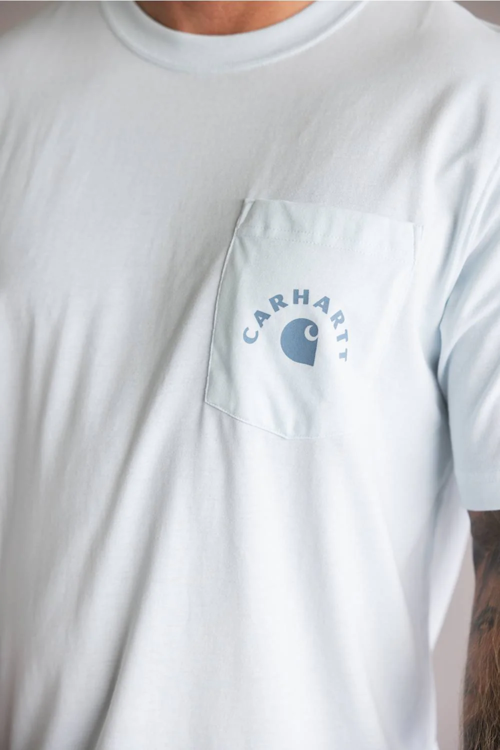 Carhartt Irvine Relaxed Work T-Shirt for Men in Fog | 107317-HN6-FOG - Image 4