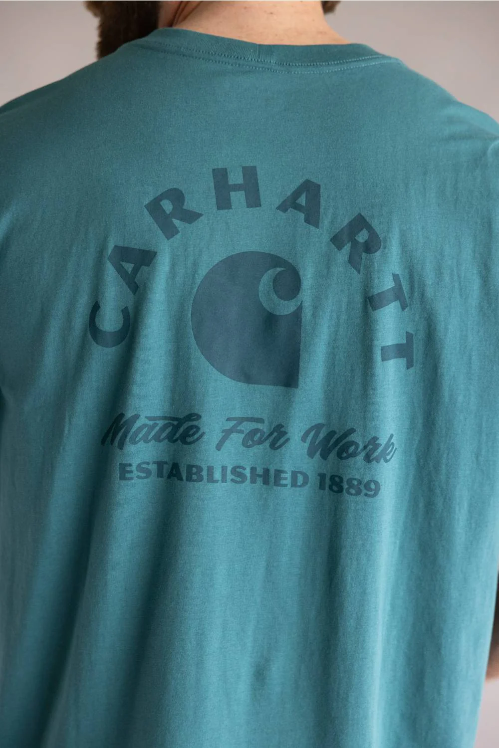 Carhartt Irvine Relaxed Work T-Shirt for Men in Teal | 107317-G03-TEAL - Image 3