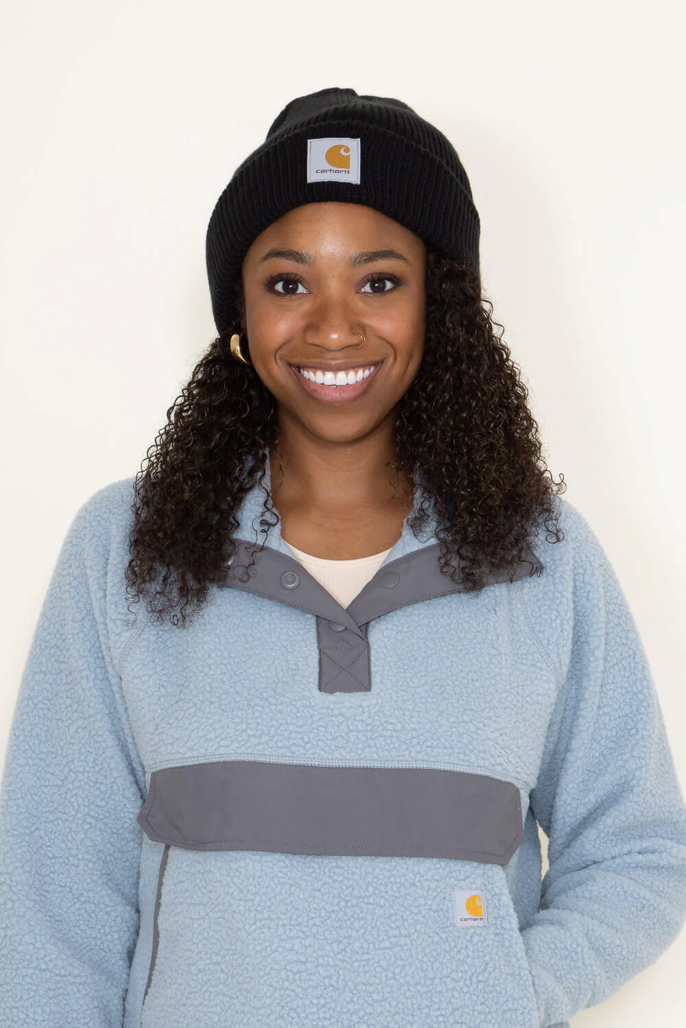 Carhartt Ribbed Knit Beanie for Women in Black | 105560-N04 - Image 2