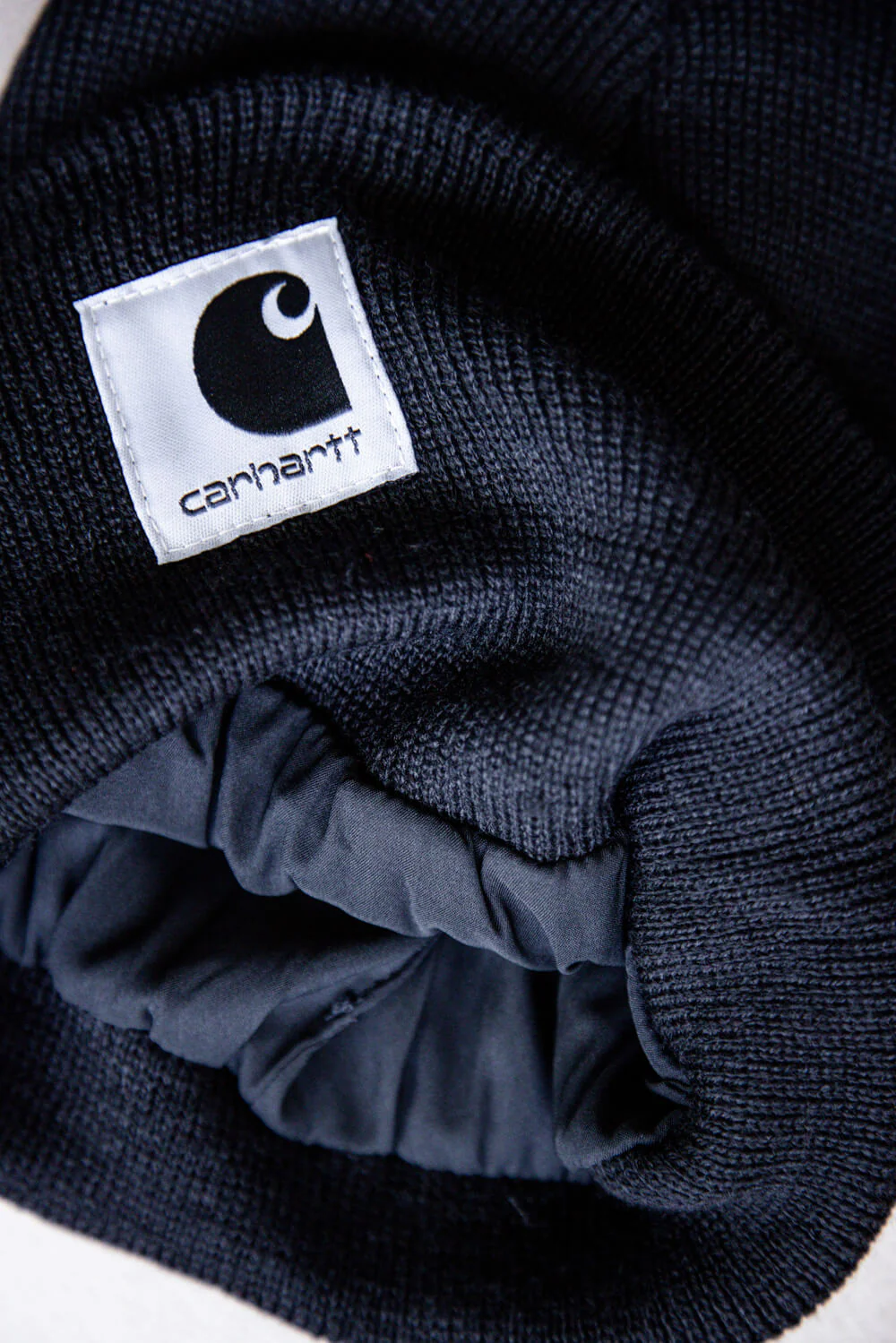 Carhartt Knit Satin Lined Beanie for Women in Black | 106425-BLK - Image 2