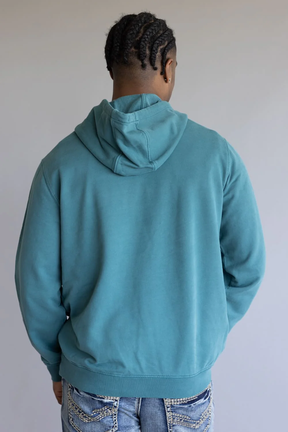 Carhartt Legacy Relaxed Fit Mineral Wash Sweatshirt for Men in Greenstone | 106253-GM1 - Image 2