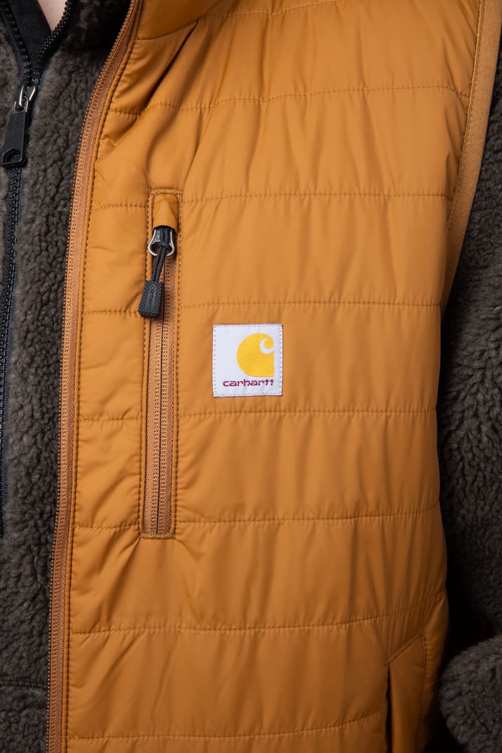 Carhartt Lightweight Insulated Vest for Men in Carhartt Brown | 102286-BRN BROWN - Image 3