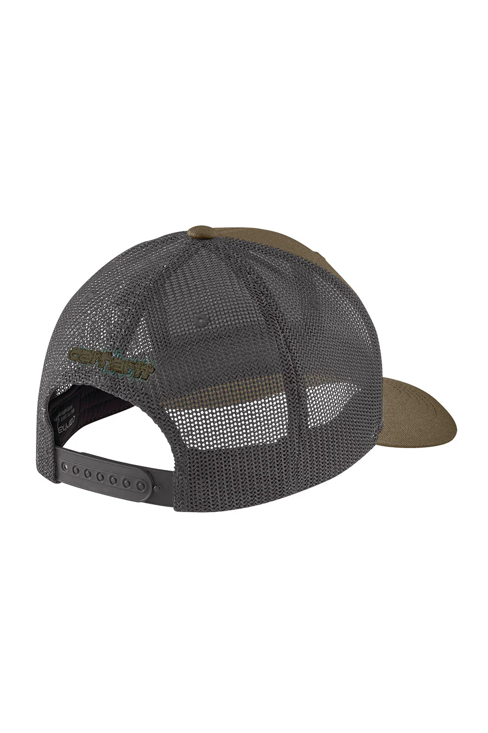 Carhartt Logo Patch Mesh Back Cap in Dark Khaki | 105216-253 DKKHAKI - Image 2