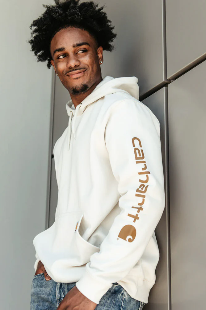 Carhartt Logo Sleeve Graphic Hoodie for Men - Image 3