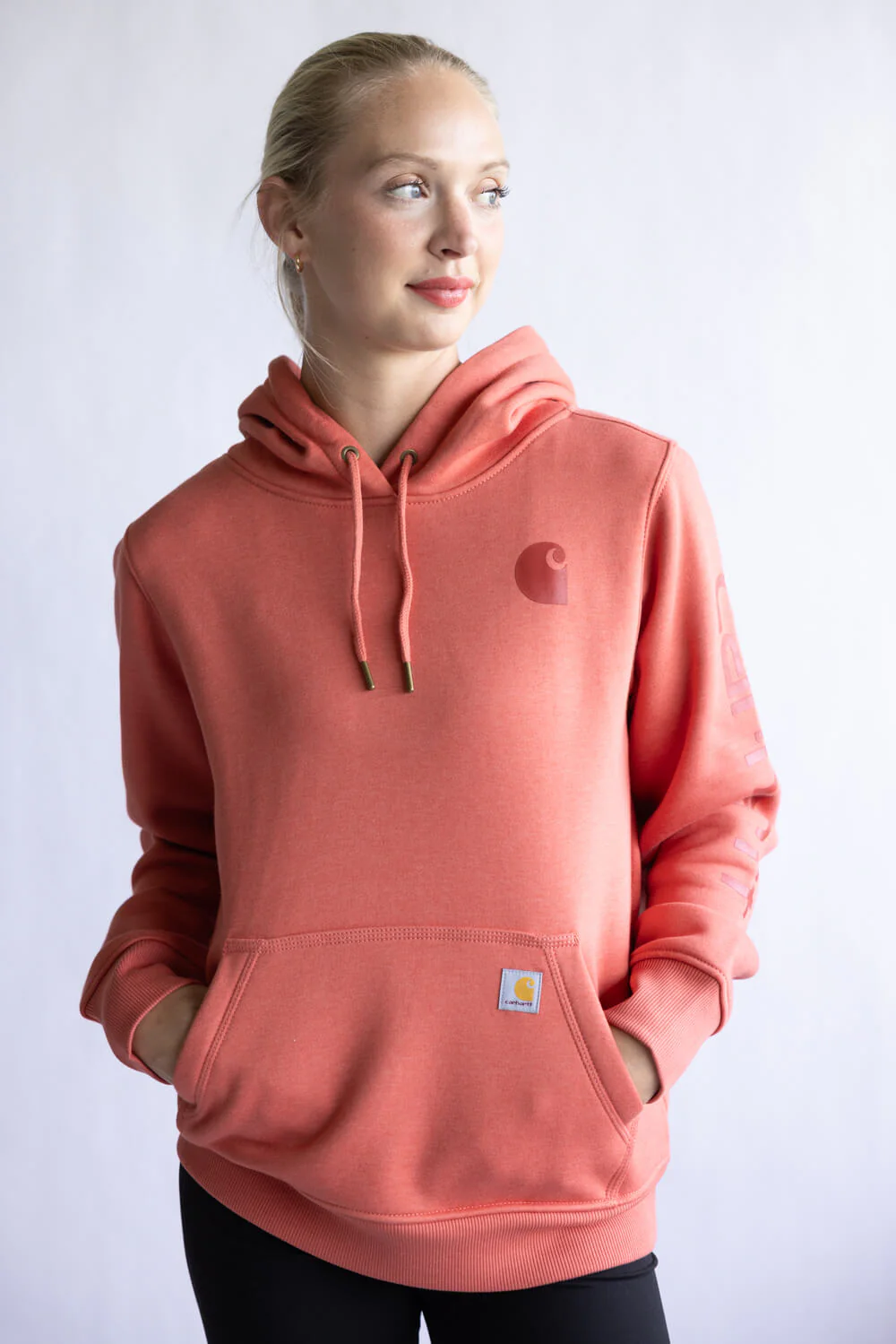 Carhartt Logo Sleeve Midweight Hoodie for Women - Image 5