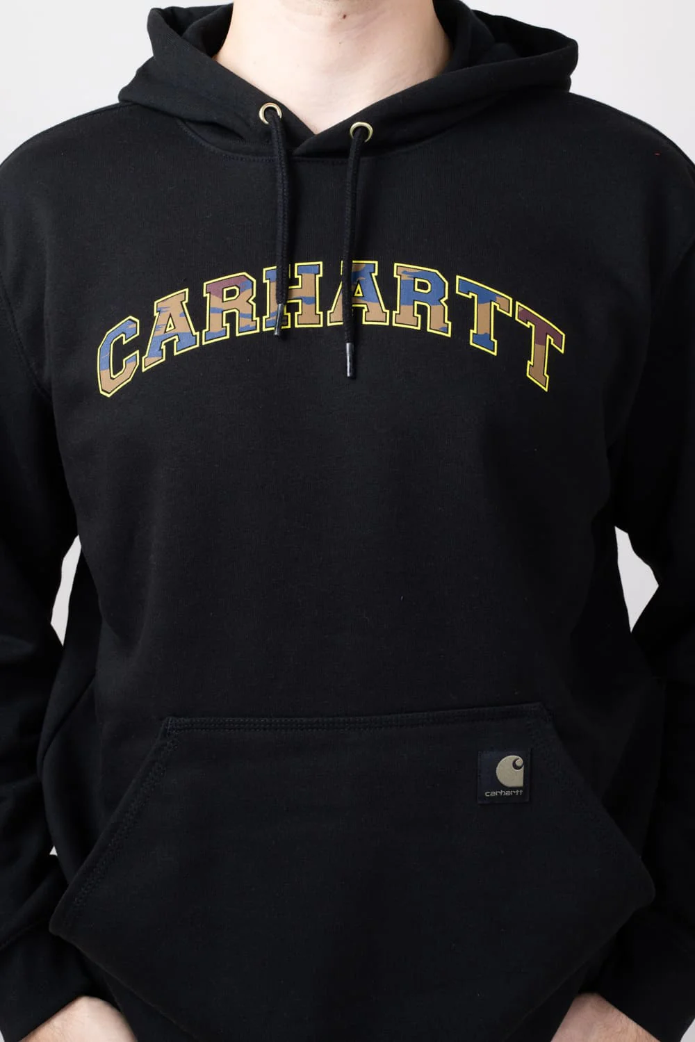 Carhartt Loose Fit Midweight Camo Logo Graphic Sweatshirt for Men in Black | 106389-N04-BLACK - Image 3