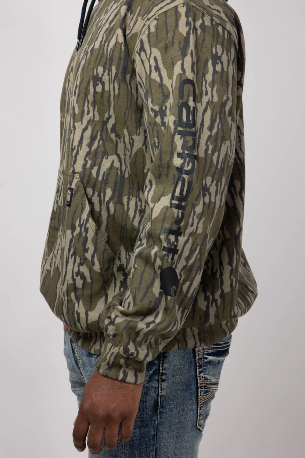 Carhartt Loose Midweight Logo Sleeve Graphic Sweatshirt for Men in Camo | 105484-G47 - Image 2