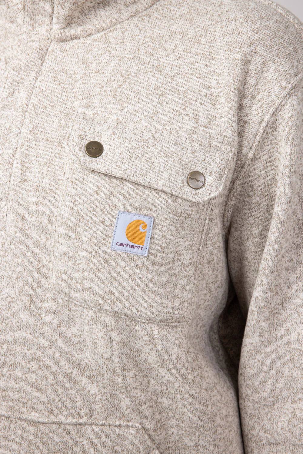 Carhartt Midweight Quarter Zip Sweatshirt for Men in Oat Milk | 106378-A16-OAT - Image 3