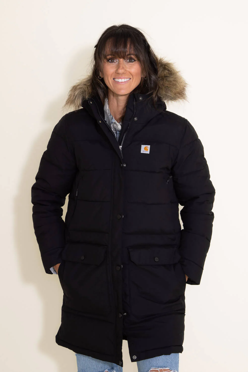 Carhartt Montana Insulated Coat for Women in Black | 105456-N04 - Image 4