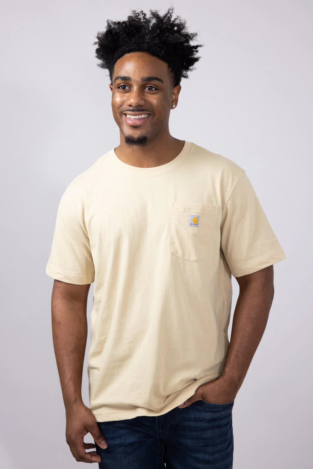 Carhartt Pocket Graphic T-Shirt for Men in Beach Brown | 106760-A33-BEACH - Image 2