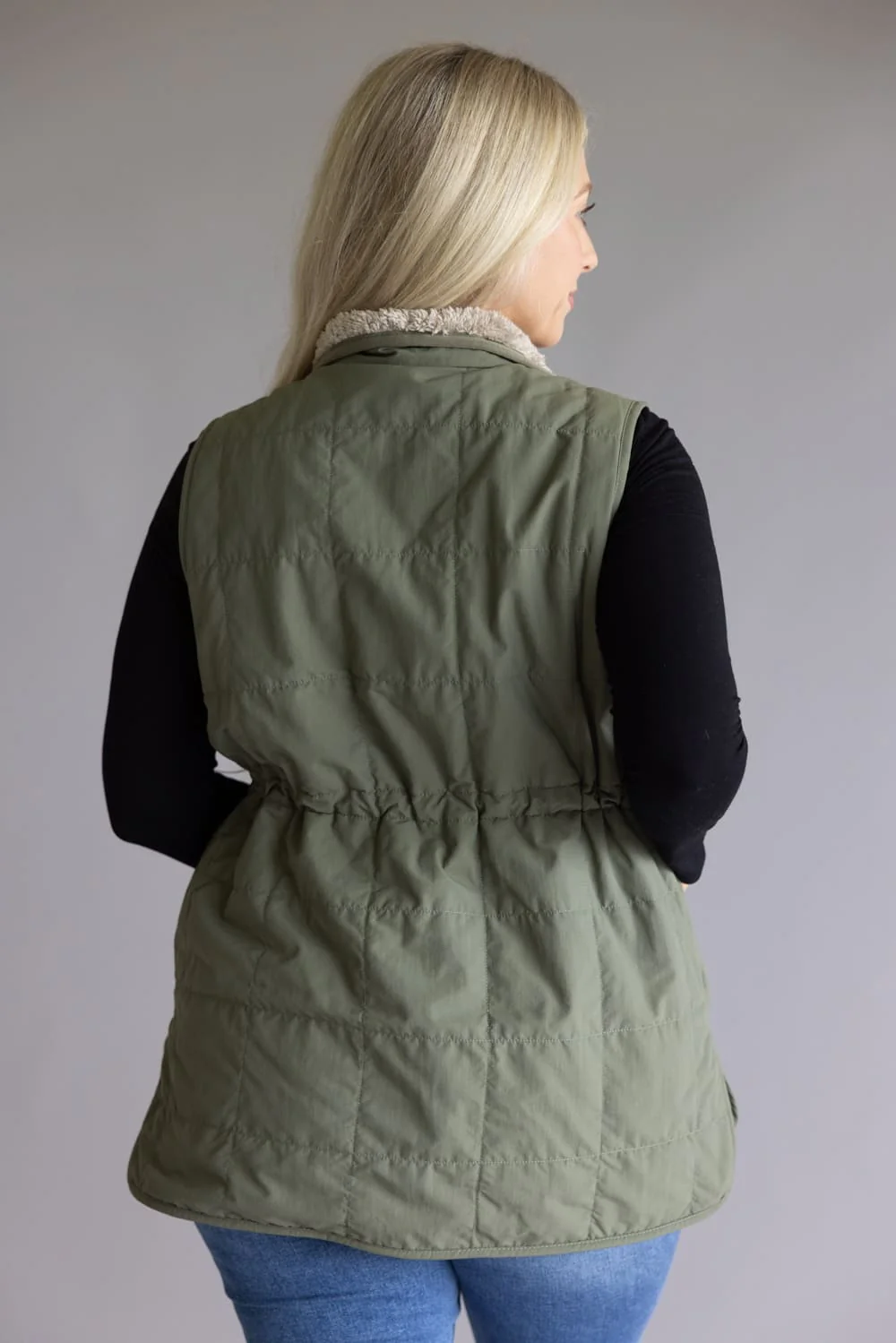 Carhartt Rain Defender Lightweight Insulated Vest for Women in Green | 107100-DOV - Image 6