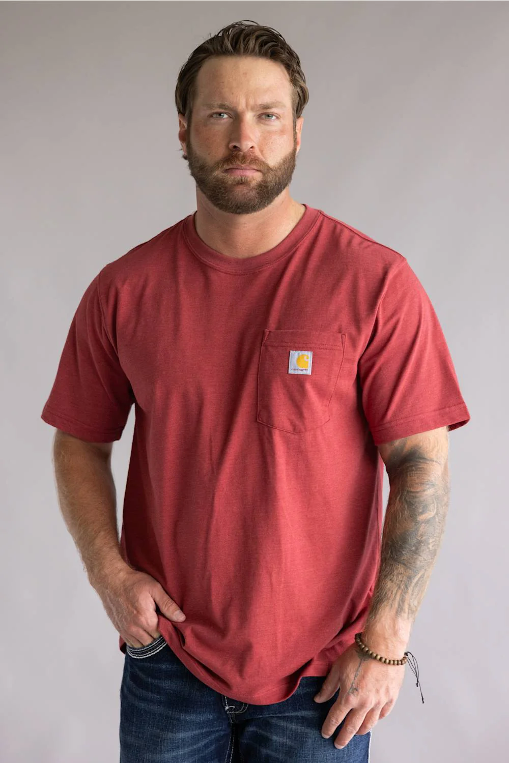 Carhartt Relaxed C-Logo T-Shirt for Men in Amber | 107436-RE4-AMBER - Image 2