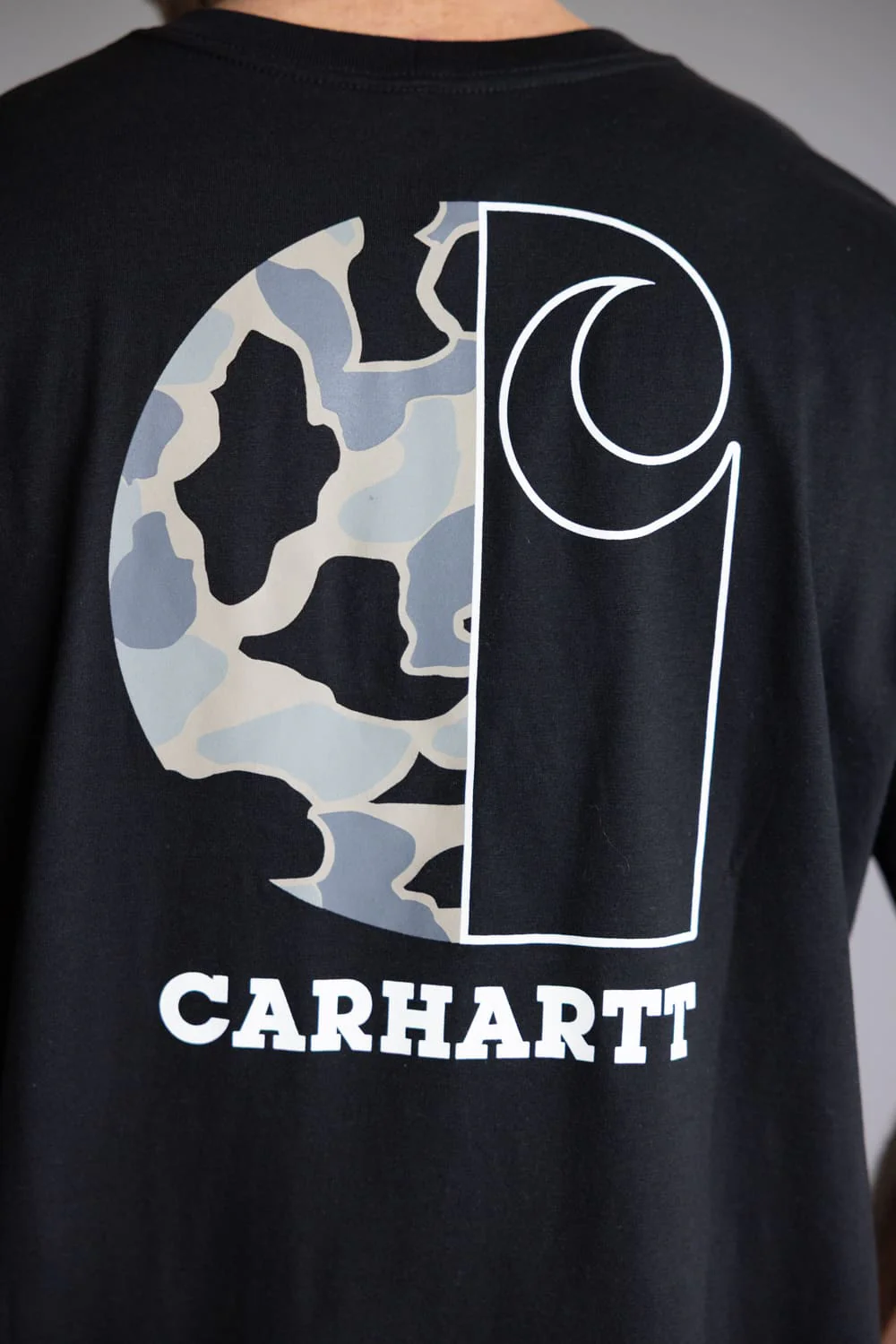 Carhartt Relaxed Fit Lightweight Camo Logo Pocket Graphic T-Shirt for Men in Black | 107183-N04 BLACK - Image 4