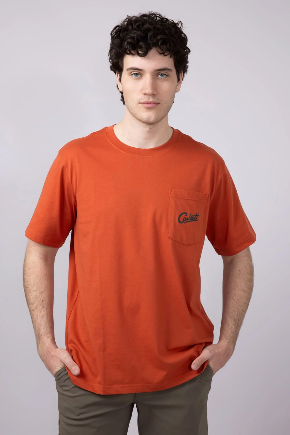 Carhartt Relaxed Fit Lightweight Camp Graphic T-Shirt for Men in Red | 106777-RB5-RED - Image 2