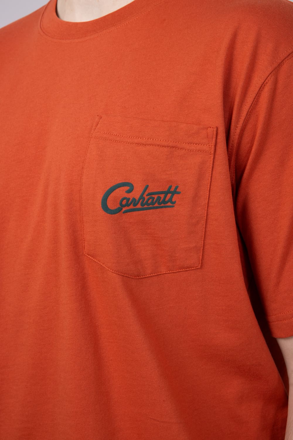 Carhartt Relaxed Fit Lightweight Camp Graphic T-Shirt for Men in Red | 106777-RB5-RED - Image 3