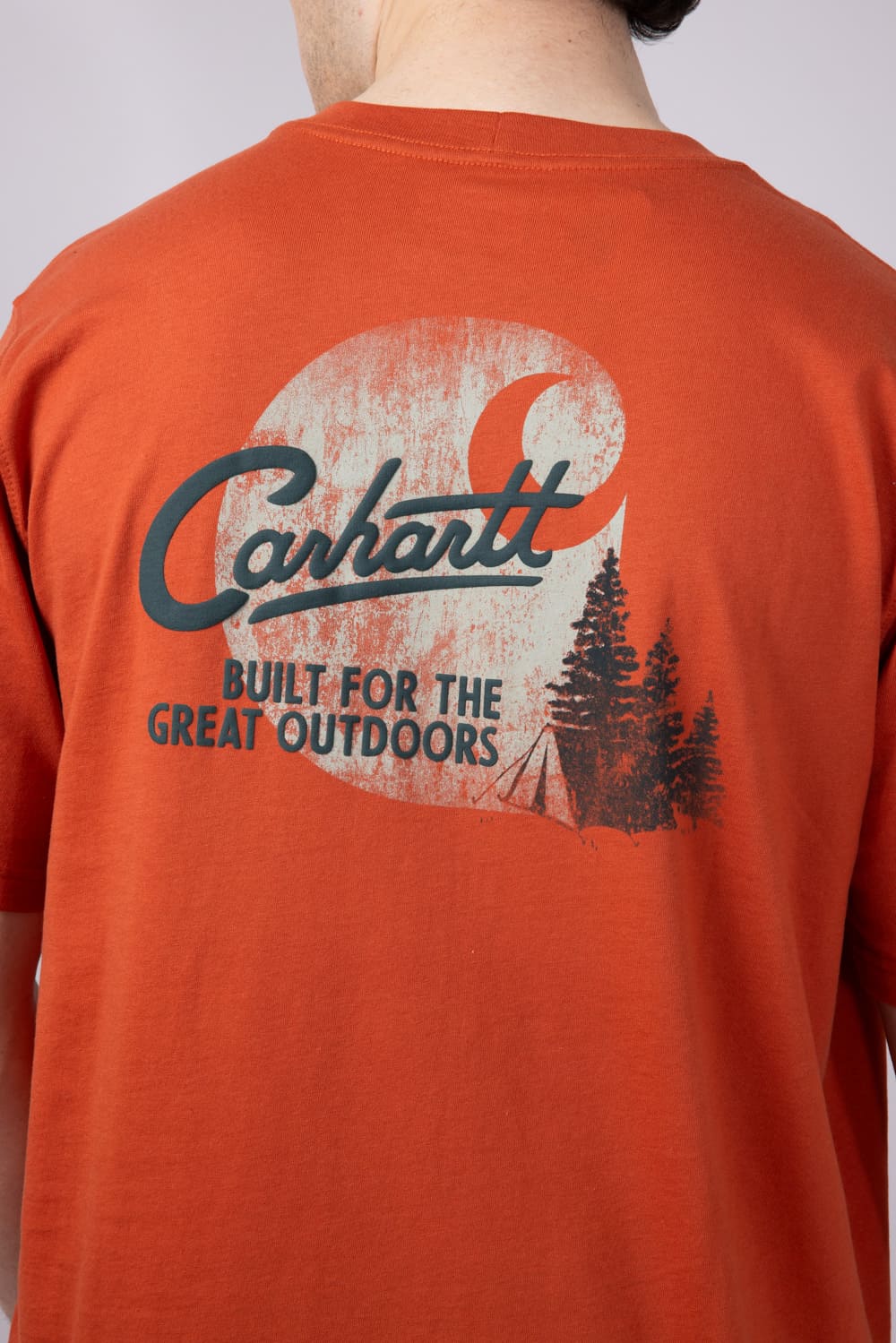 Carhartt Relaxed Fit Lightweight Camp Graphic T-Shirt for Men in Red | 106777-RB5-RED - Image 4